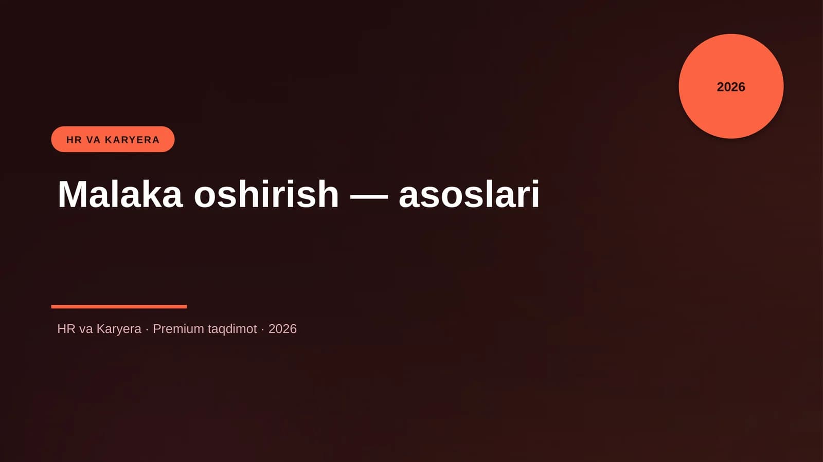 Malaka oshirish — asoslari
