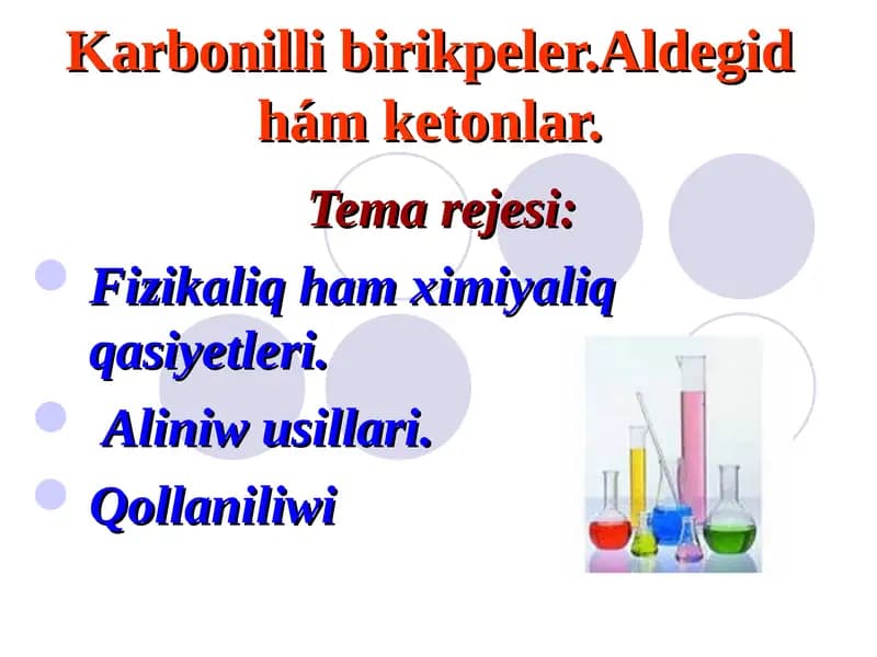 Aldegid hám ketonlar