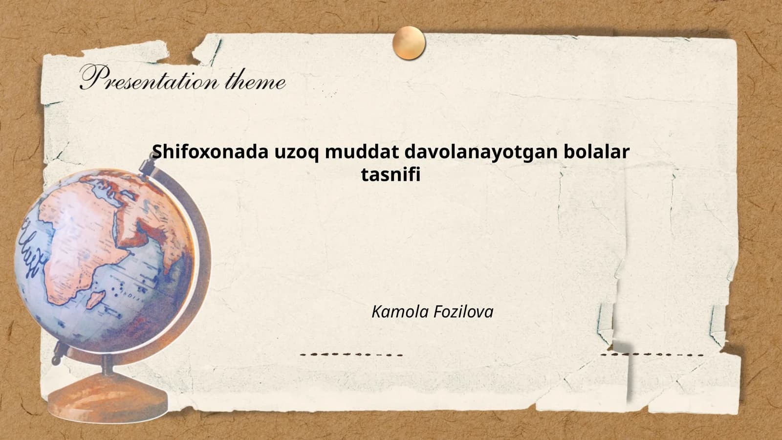 Uzoq muddat davolanishga muhtoj bolalar tasnifi