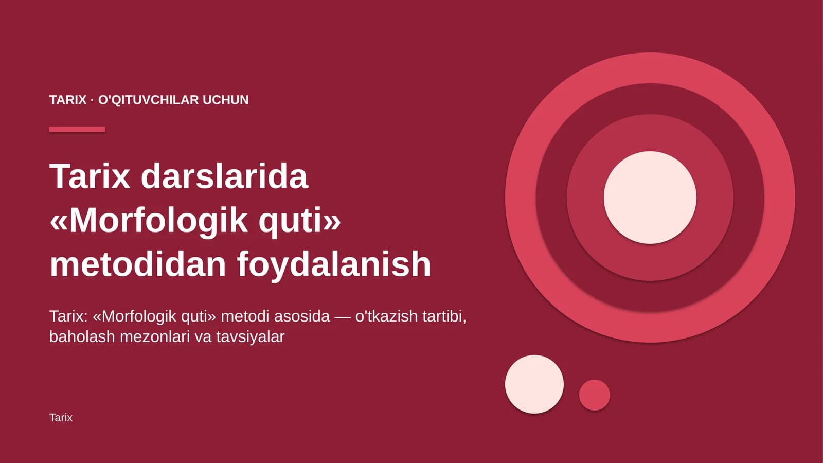 tarix darslarida morfologik quti metodidan foydalanish 9890