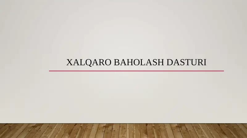 Xalqaro baholash dasturi