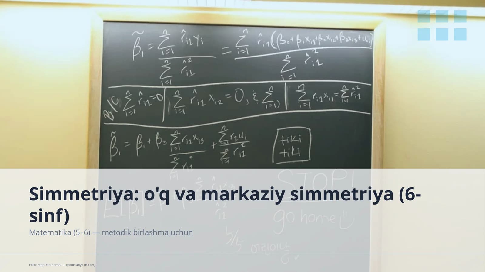 Simmetriya: o'q va markaziy simmetriya (6-sinf)