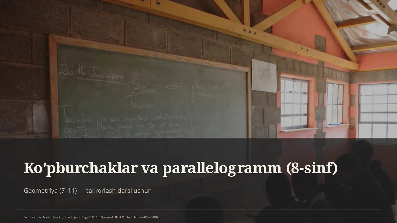 Ko'pburchaklar va parallelogramm (8-sinf)