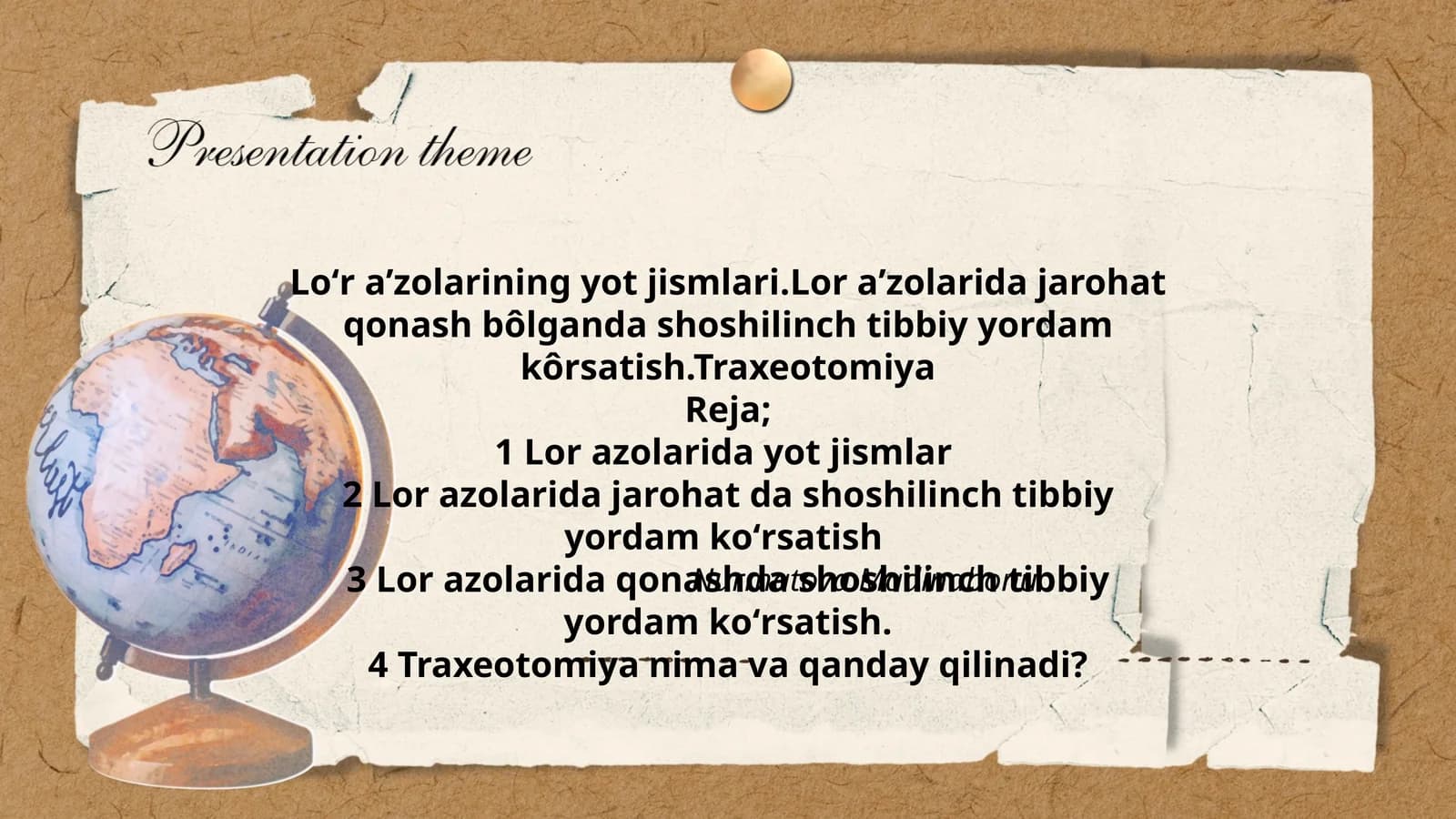 Loʻr aʼzolarining yot jismlari