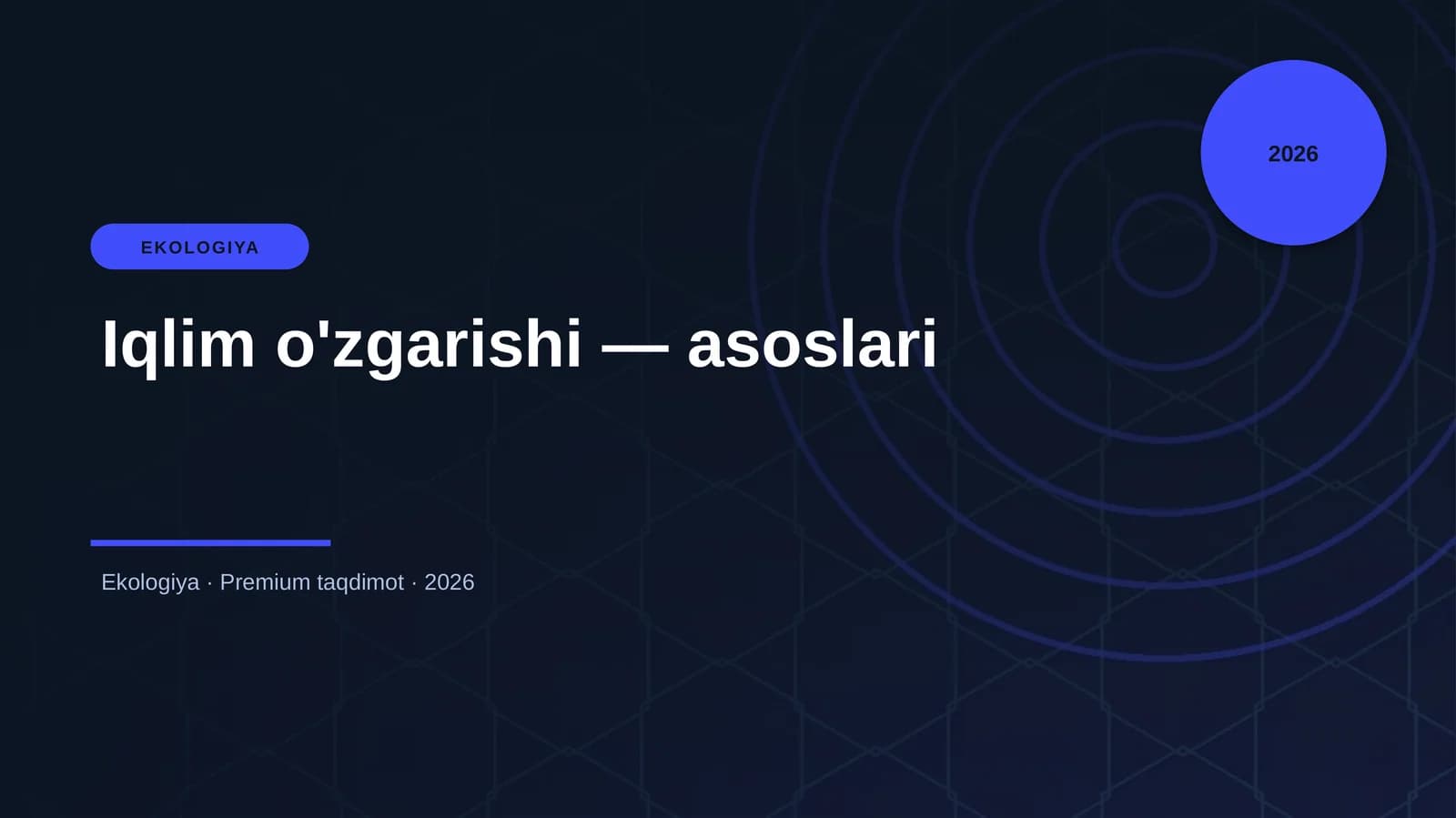 Iqlim o'zgarishi — asoslari