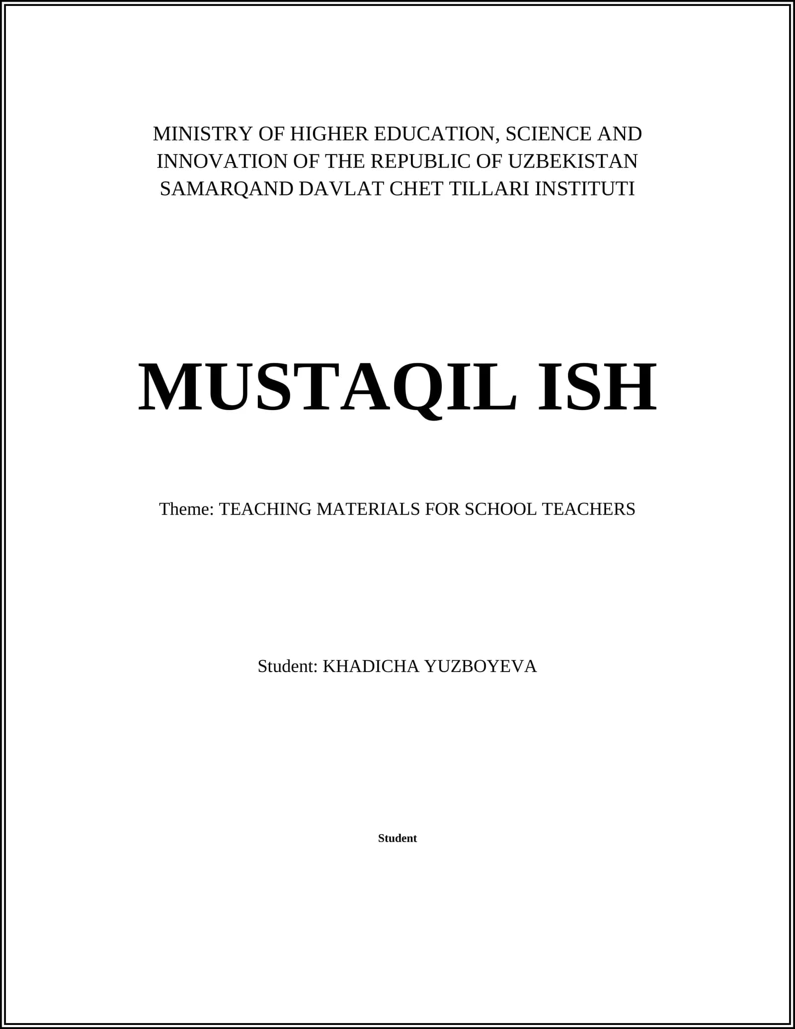 Curriculum Design for School Teachers