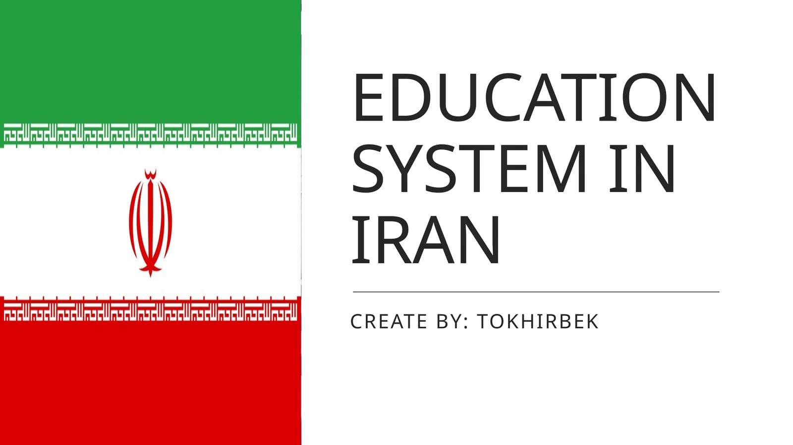 EDUCATION SYSTEM IN IRAN