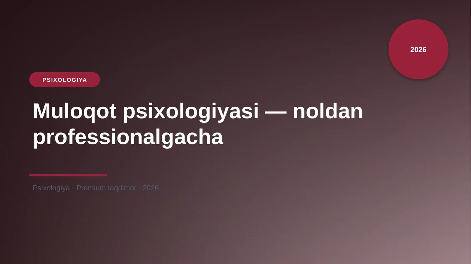 Muloqot psixologiyasi — noldan professionalgacha