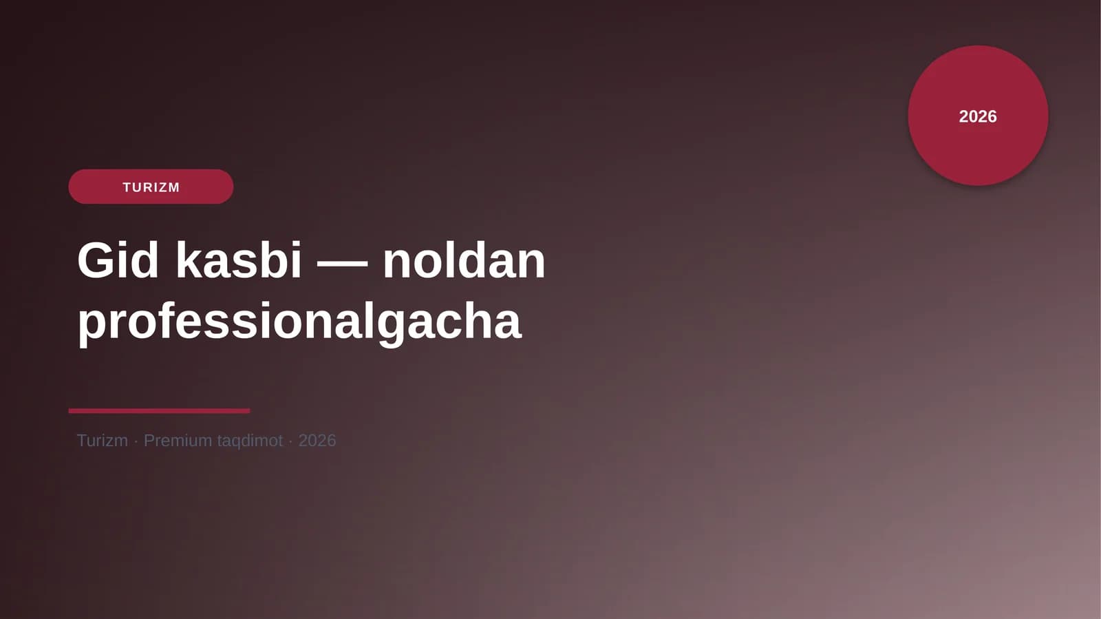 Gid kasbi — noldan professionalgacha