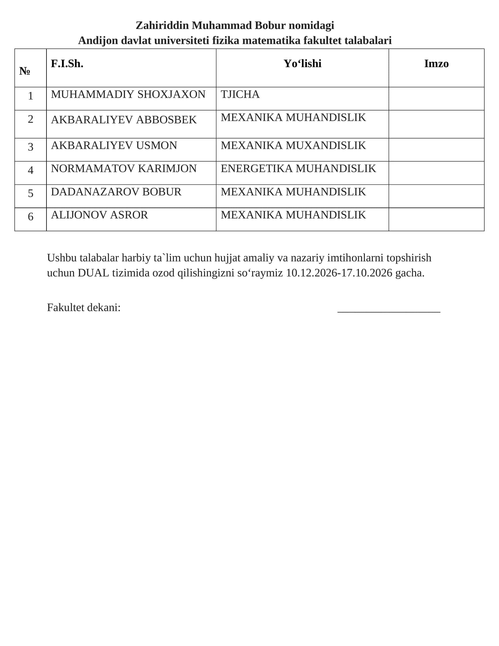 Andijon davlat universiteti fizika matematika fakultet talabalari
