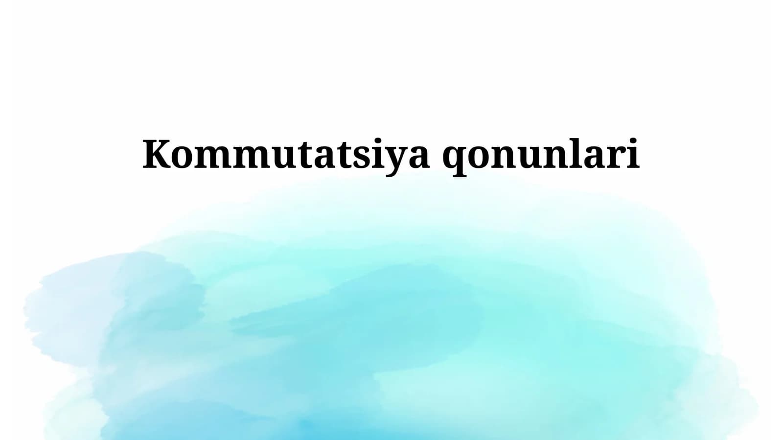 Kommutatsiya qonunlari