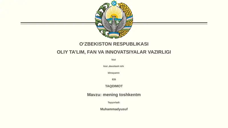 mening toshkentm
