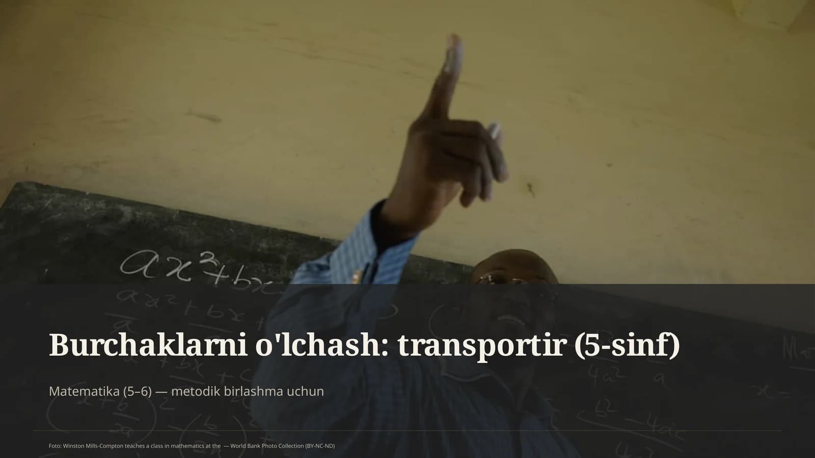 Burchaklarni o'lchash: transportir (5-sinf)