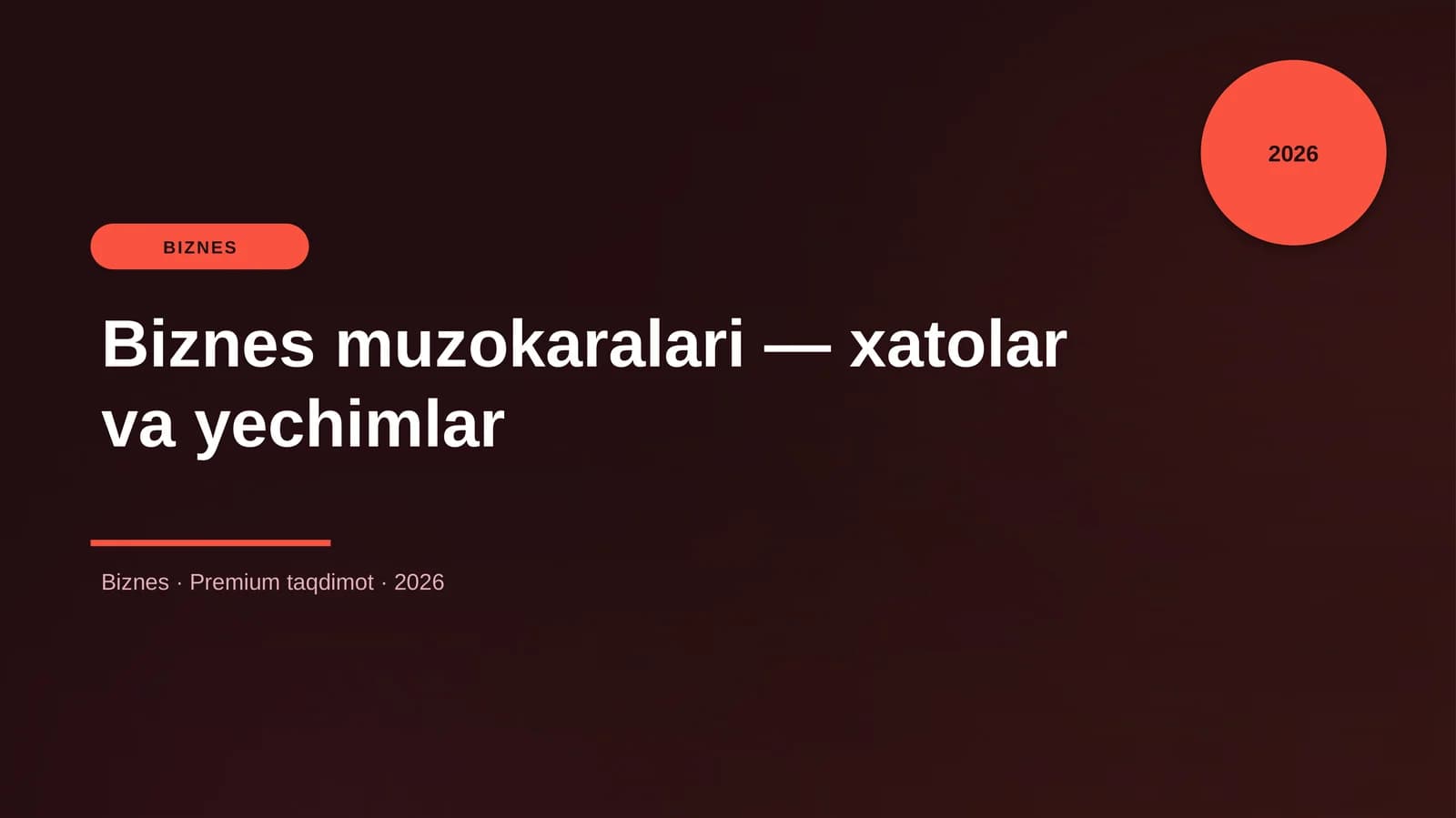 Biznes muzokaralari — xatolar va yechimlar