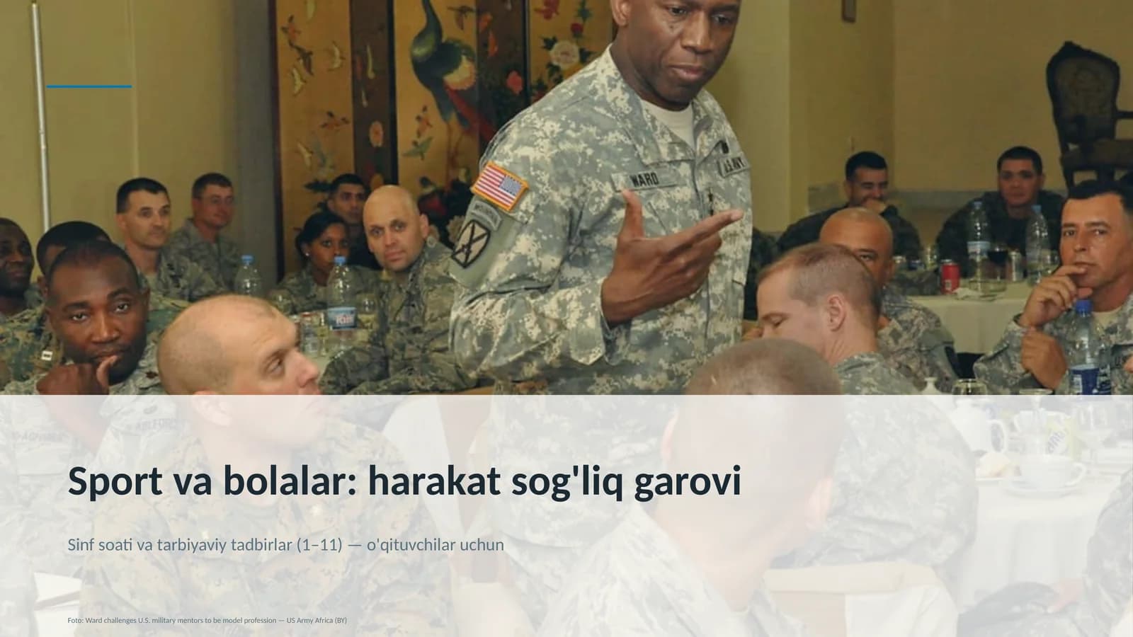 Sinf soati va tarbiyaviy tadbirlar (1–11) — o'qituvchilar uchun