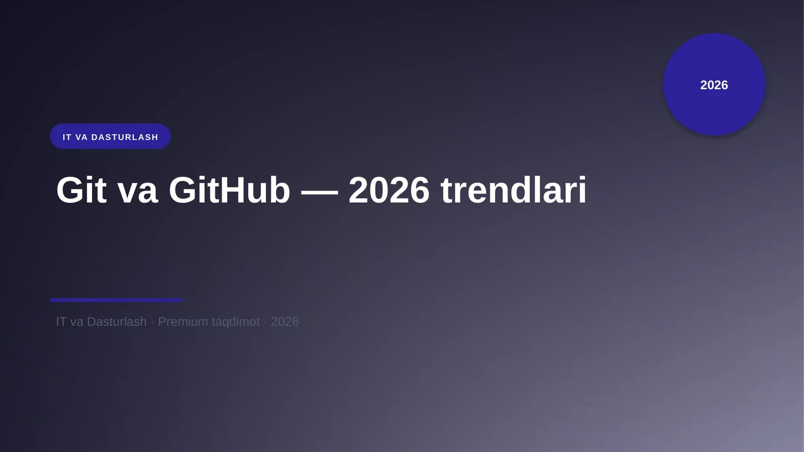 Git va GitHub - 2026 trendlari