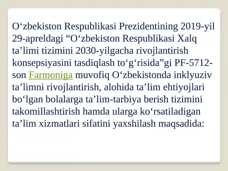 ALOHIDA TA’LIM EHTIYOJLARI