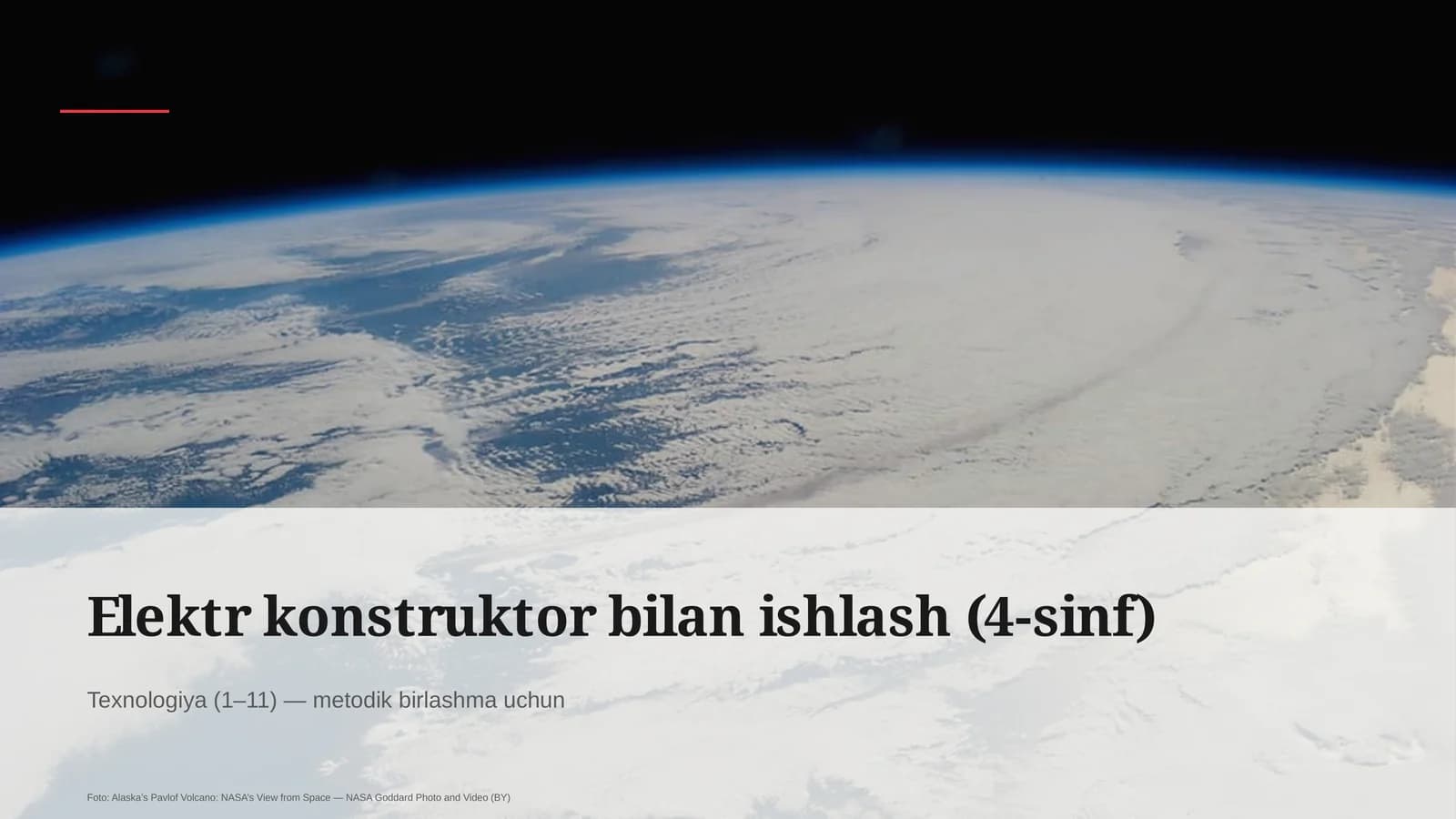 Elektr konstruktor bilan ishlash (4-sinf)