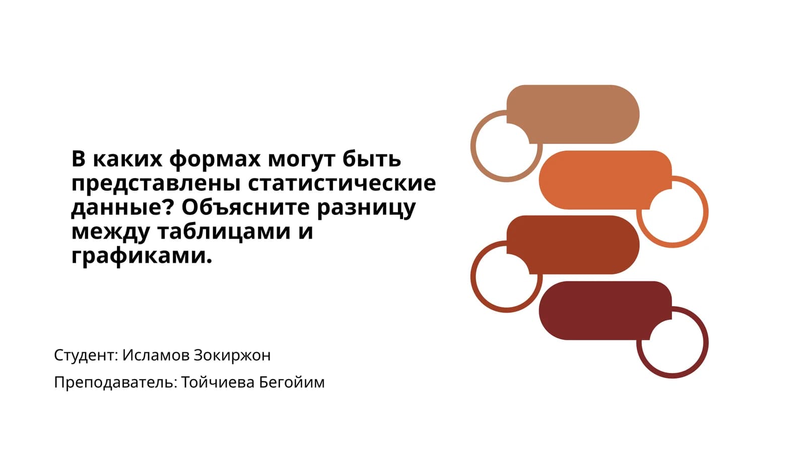 Формы представления статистических данных