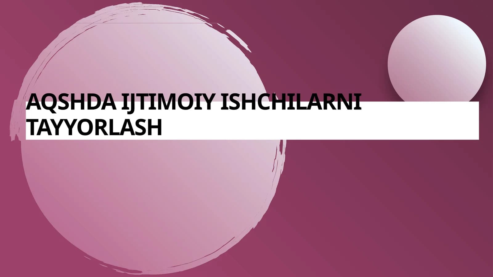 AQSHda ijtimoiy ishchilarni tayyorlash
