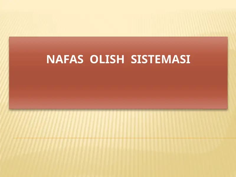 Nafas  olish  sistemasi