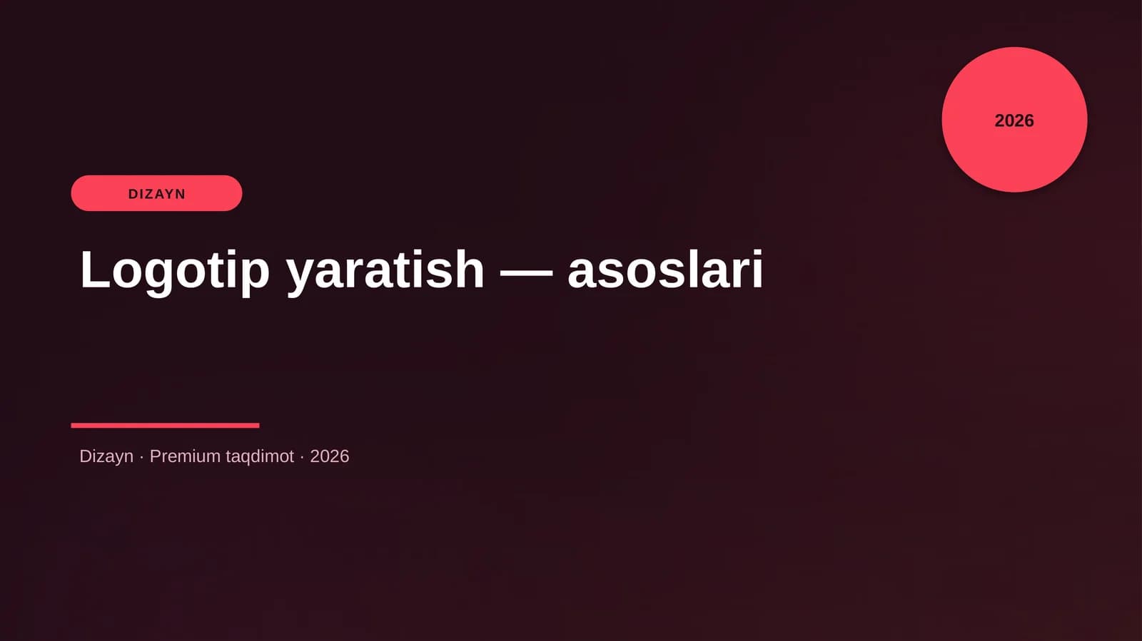 Logotip yaratish — asoslari