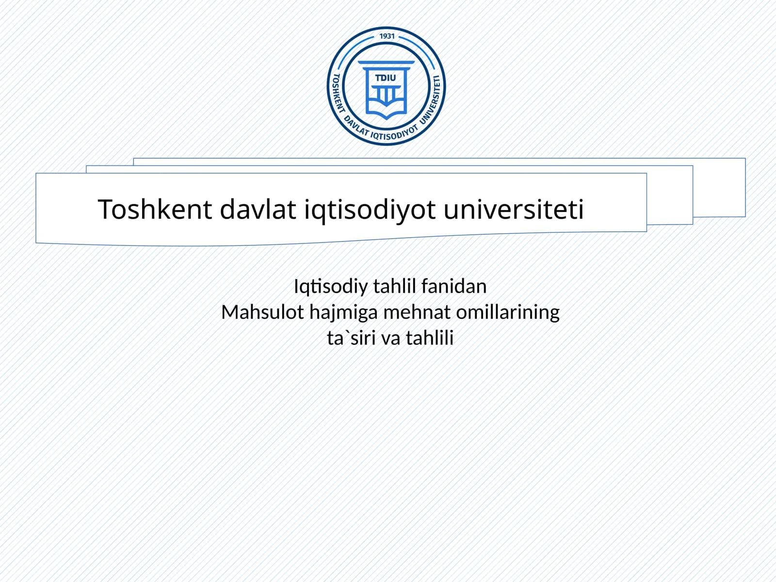 Mahsulot hajmiga mehnat omillarining ta’siri tahlili PPT | Iqtisodiy tahlil prezentatsiya