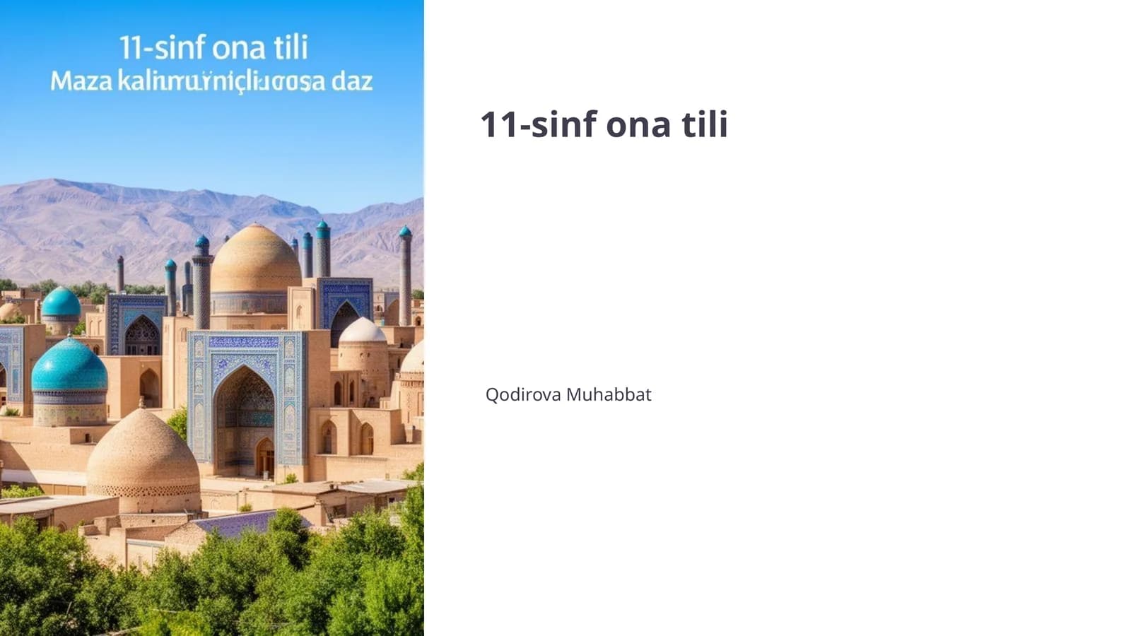 11-sinf ona tili