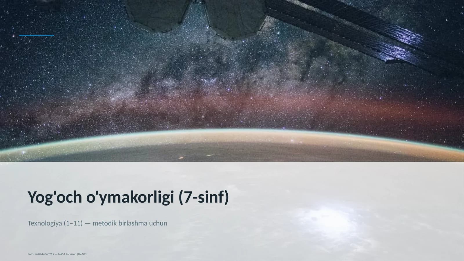 Yog'och o'ymakorligi (7-sinf)