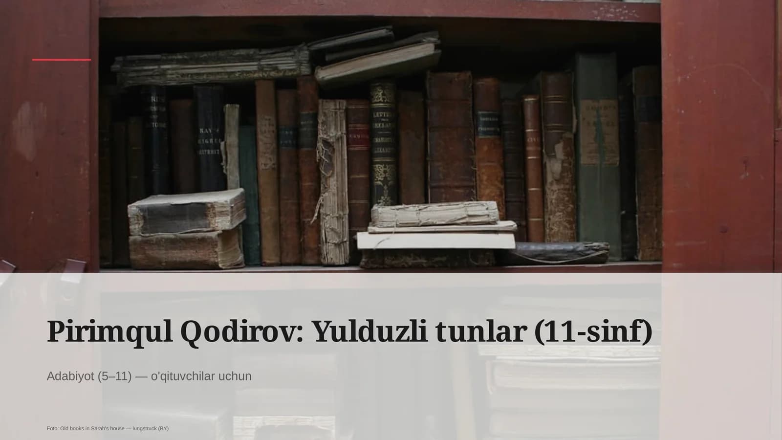 Pirimqul Qodirov: Yulduzli tunlar (11-sinf)