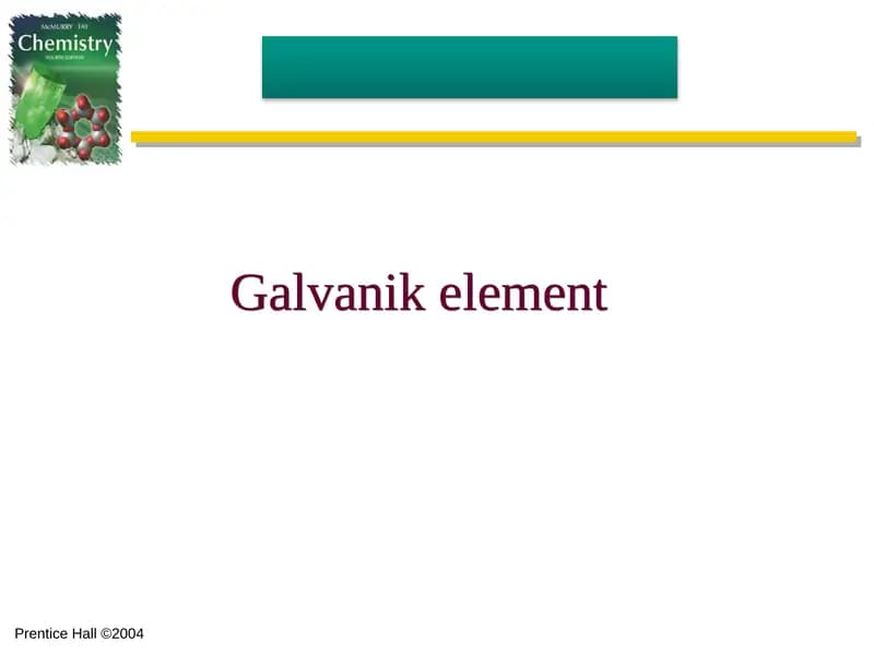 Galvanik element