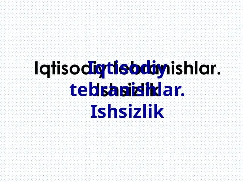 Iqtisodiy davrlar