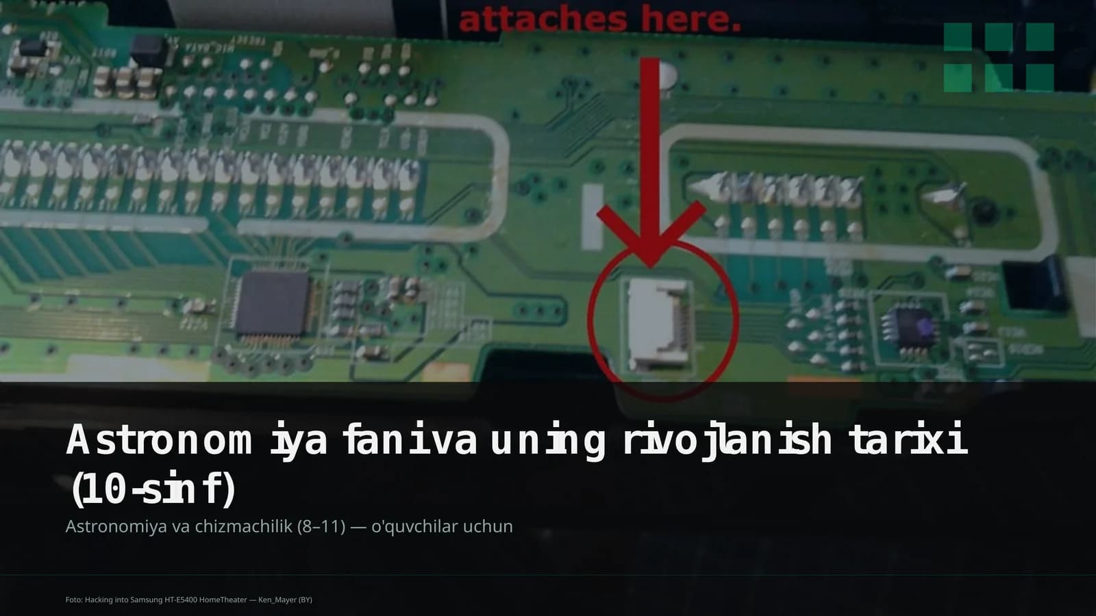 Astronomiya fani va uning rivojlanish tarixi (10-sinf)