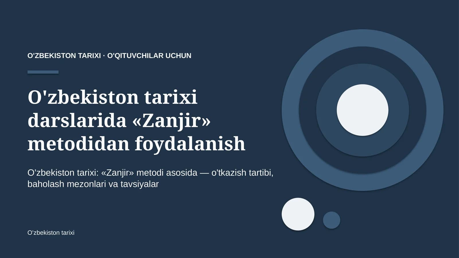 o'zbekiston tarixi darslarida zanjir metodidan foydalanish 1501