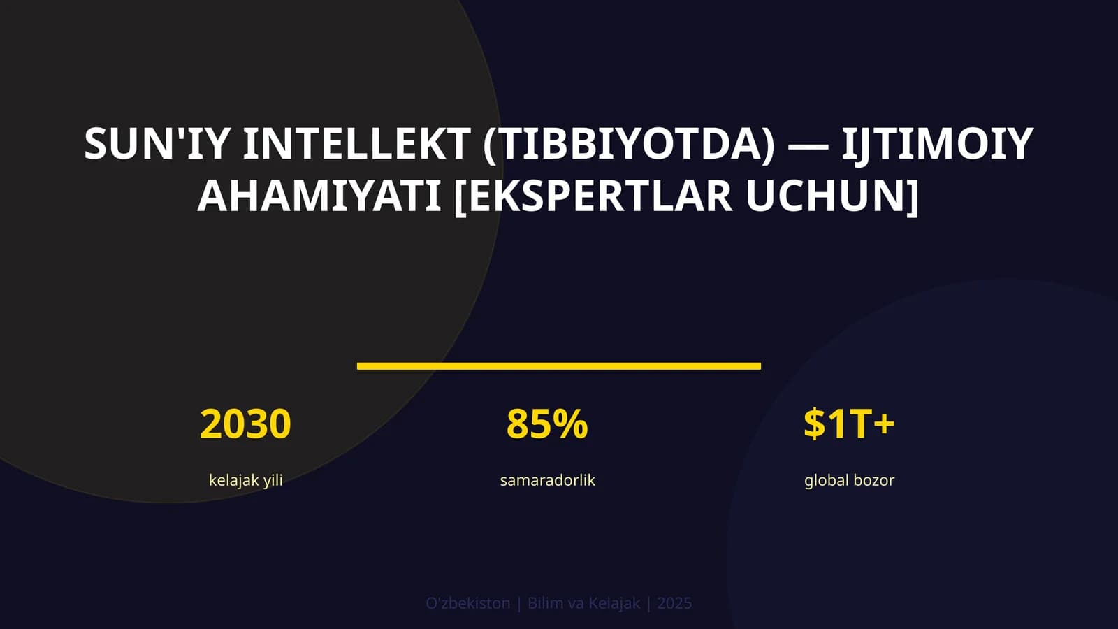 Sun'iy intellekt (tibbiyotda) — ijtimoiy ahamiyati [ekspertlar uchun]