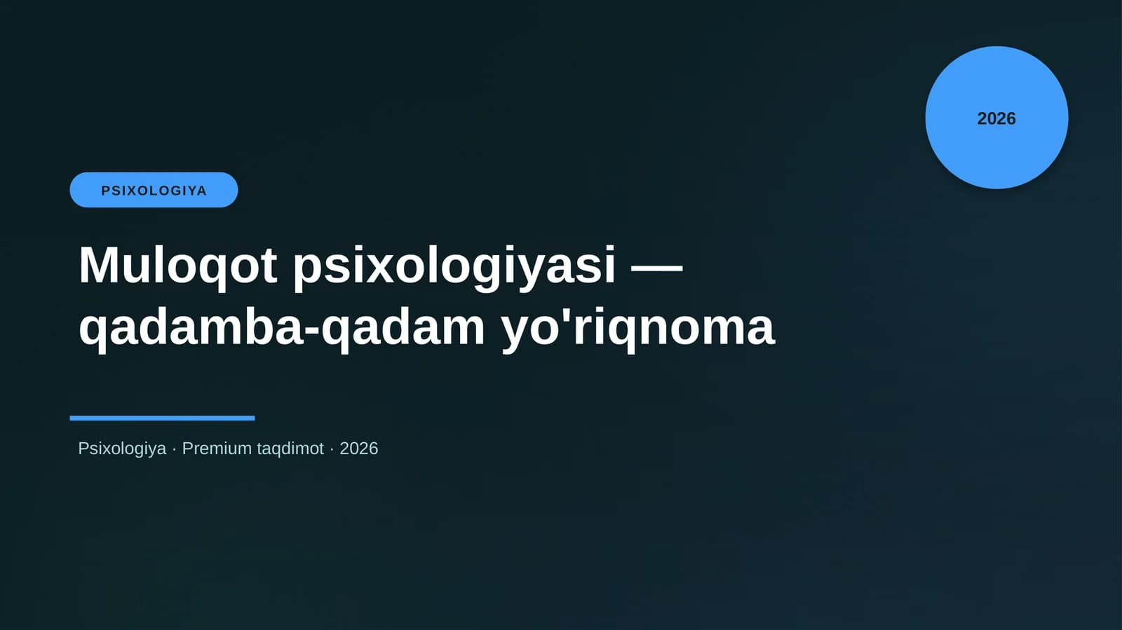 Muloqot psixologiyasi — qadamba-qadam yo'riqnoma