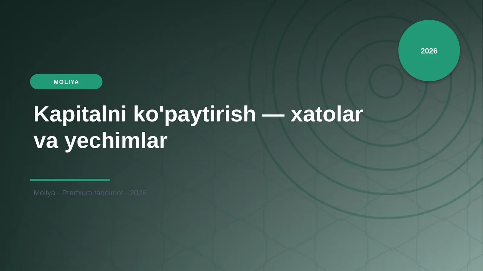 Kapitalni ko'paytirish — xatolar va yechimlar