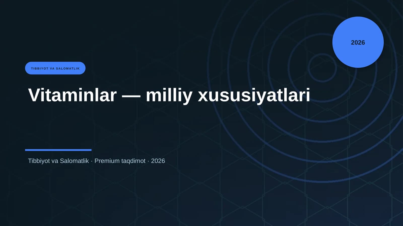 Vitaminlar — milliy xususiyatlari