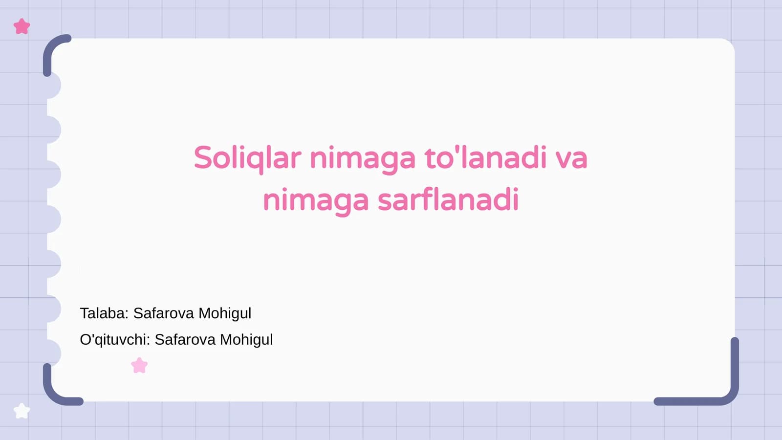 Soliqlar nimaga to'lanadi va nimaga sarflanadi