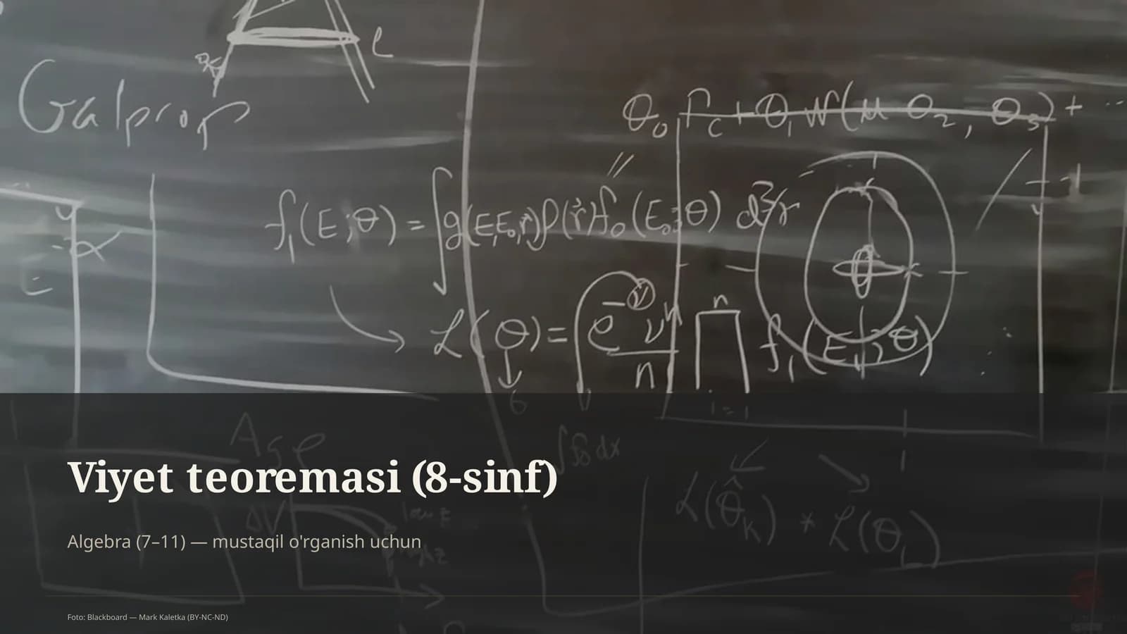 Viyet teoremasi (8-sinf)
