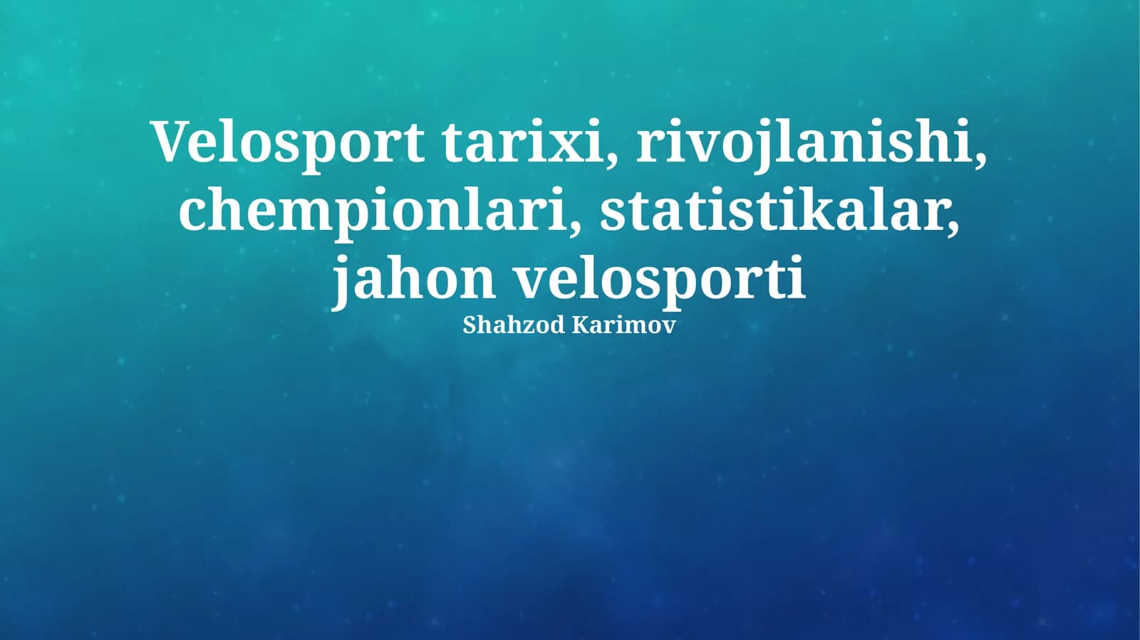 Velosport tarixi