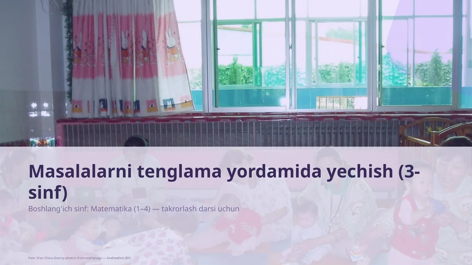 Masalalarni tenglama yordamida yechish (3-sinf)