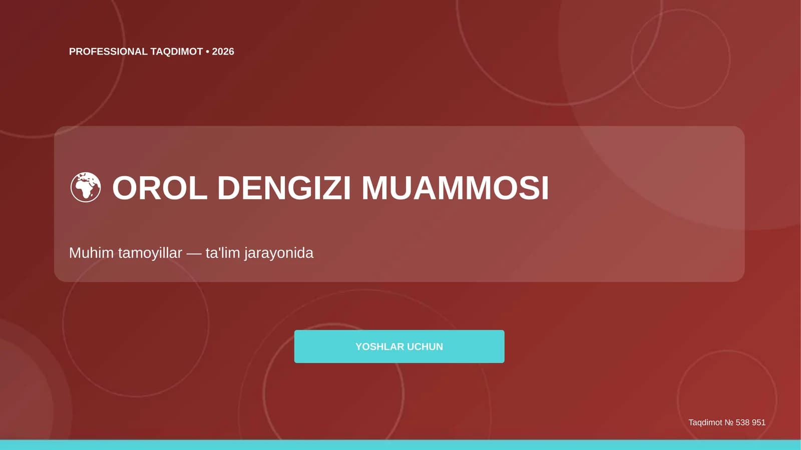 Orol Dengizi Muammosi: Muhim Tamoyillar