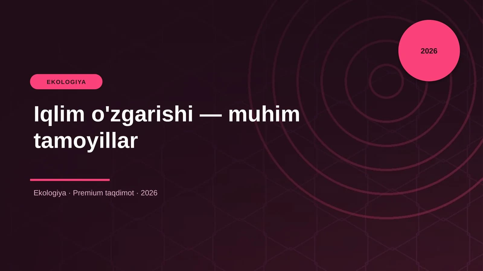 Iqlim o'zgarishi — muhim tamoyillar