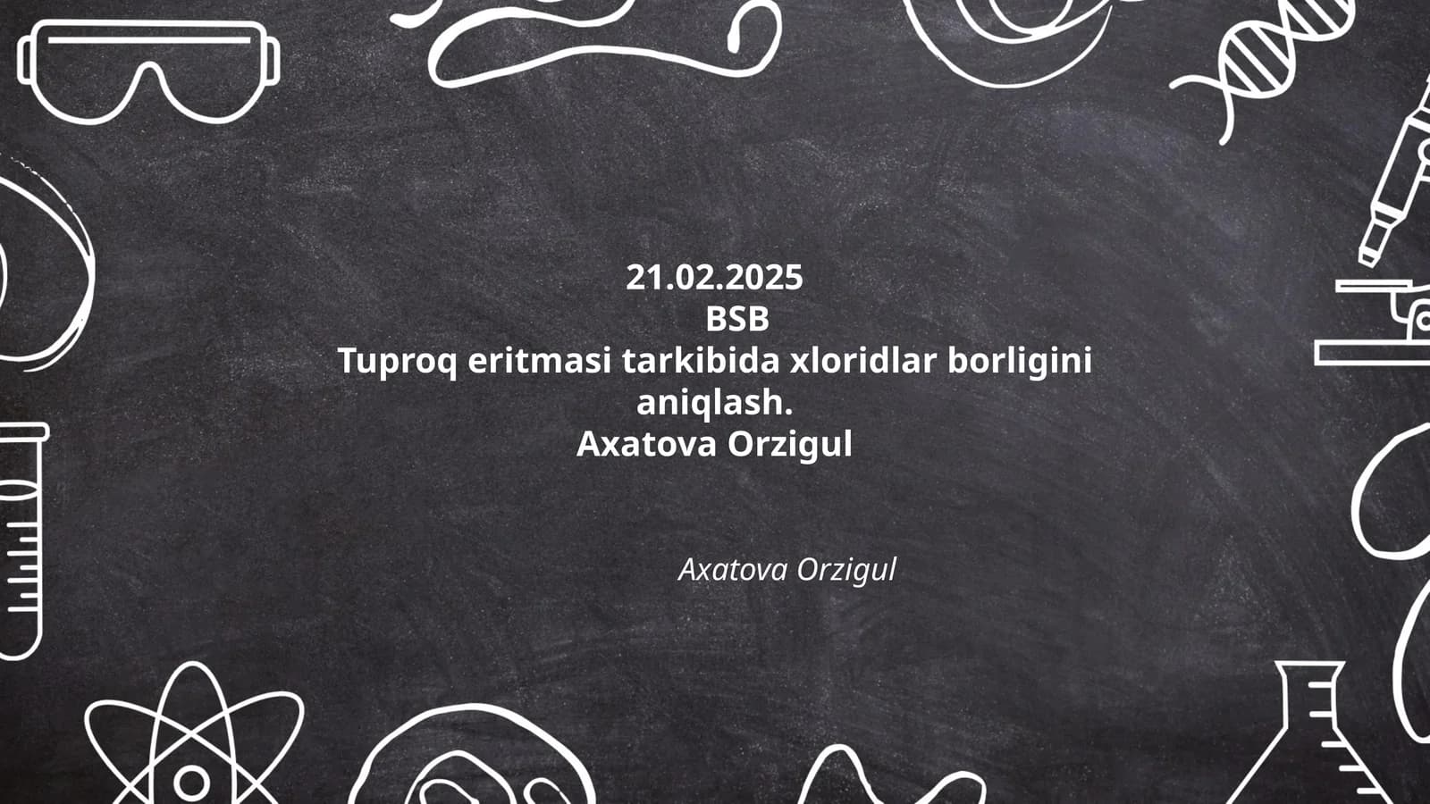 Xloridlarni aniqlash