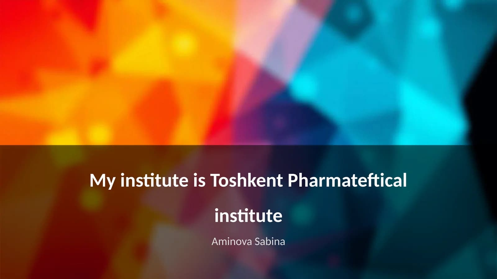 Toshkent Pharmateftical institute