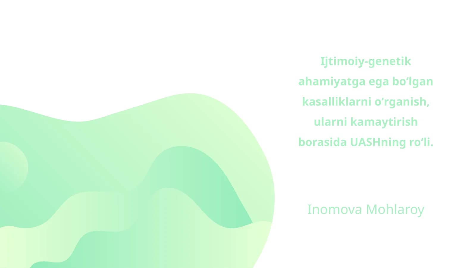 Ijtimoiy-genetik kasalliklar va ularning o'rganishi