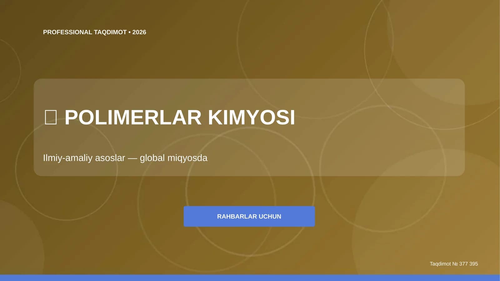 POLIMERLAR KIMYOSI
