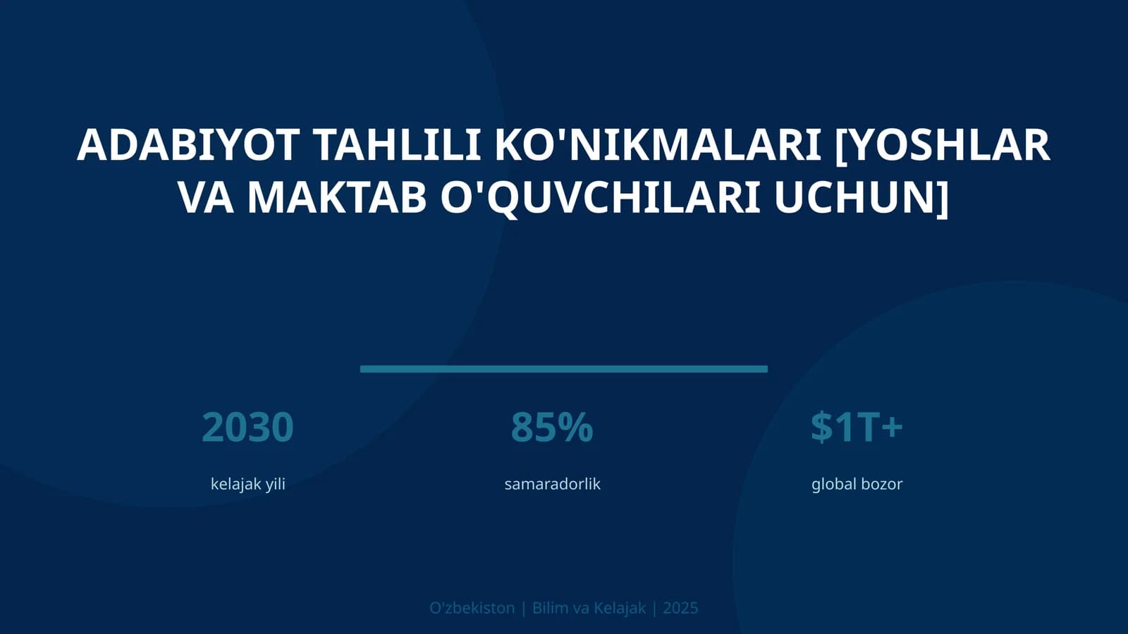 Adabiyot tahlili ko'nikmalari [yoshlar va maktab o'quvchilari uchun]