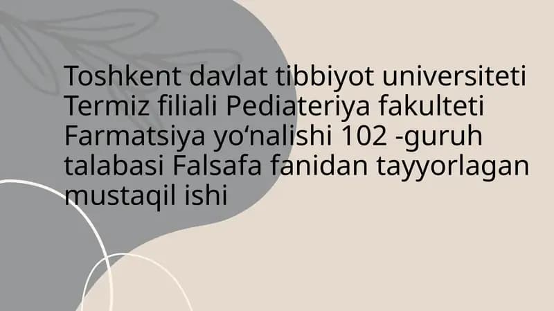 Mustaqil ish